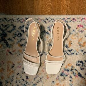 Unisa white heels